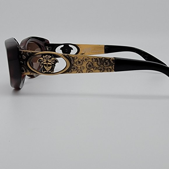 Versace Mod. 494/A Col. 900 Tortoise Gold Medusa Frame Brown Lens Sunglasses main image 12